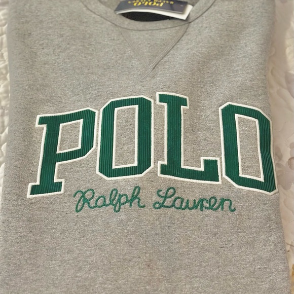 POLO RALPH LAUREN CREW EMBROIDERED LOGO PRINT SWEATSHIRT, SIDE XXL - Picture 8 of 14